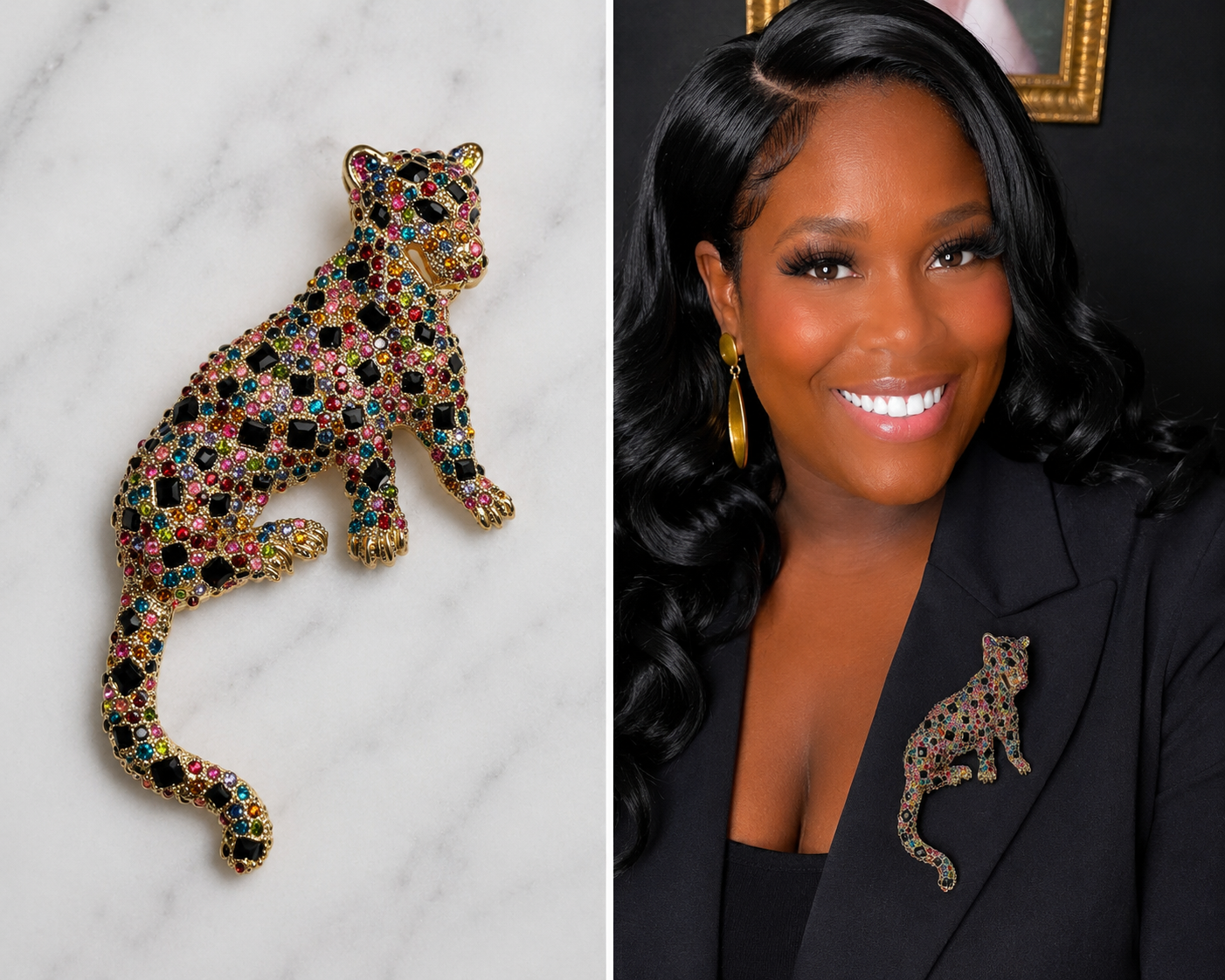 π The Fierce Elegance Leopard Brooch