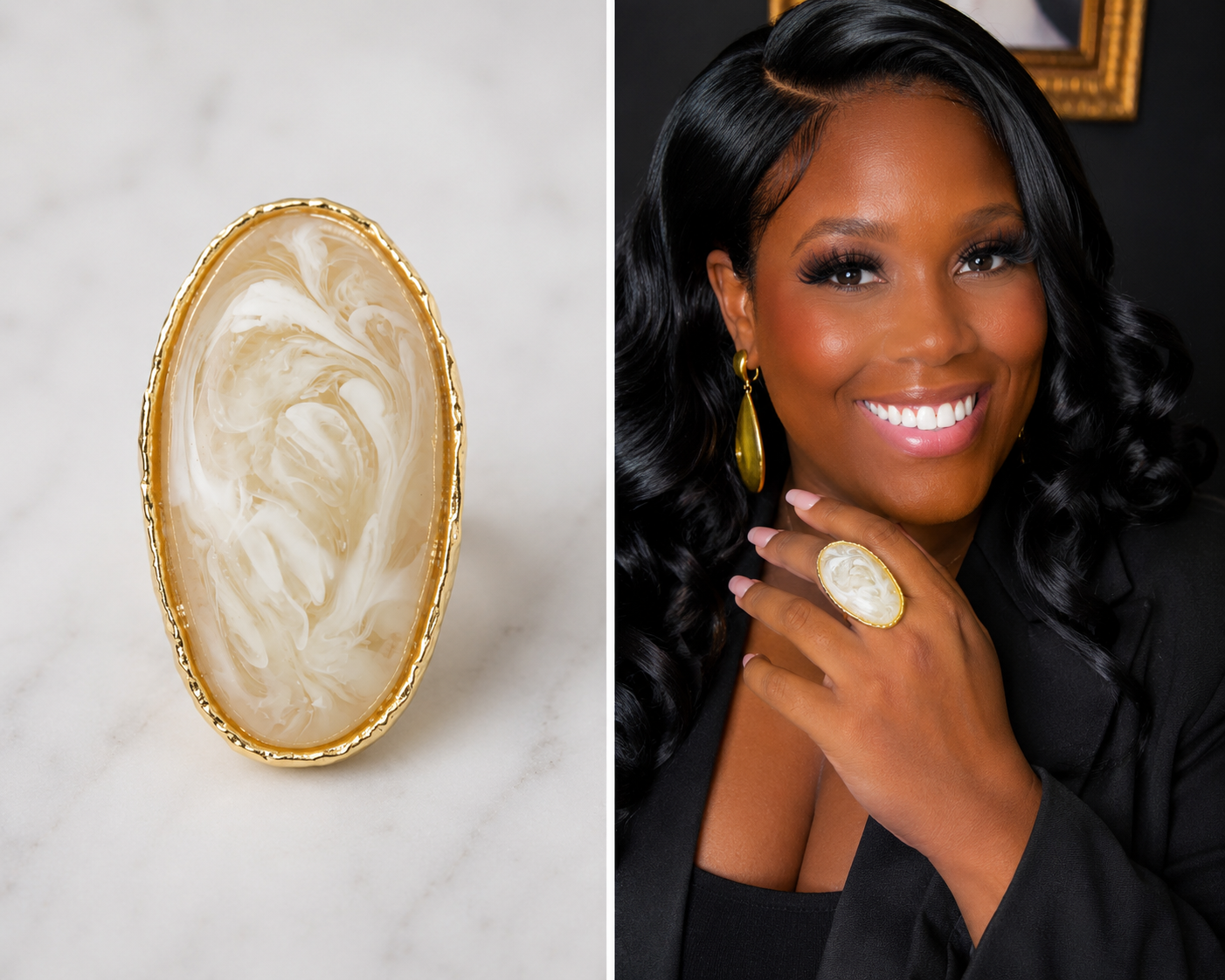 π€ The Ivory Luxe Statement Ring