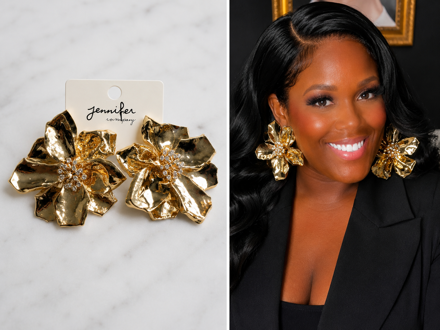 ✨ The Golden Bloom Statement Earrings