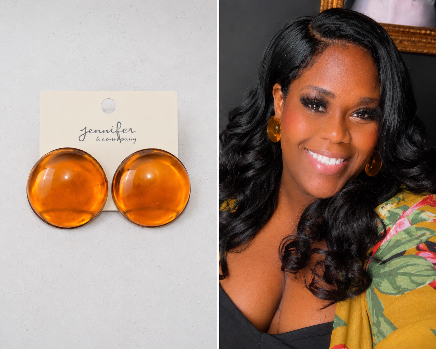 ✨ Amber Glow Statement Earrings
