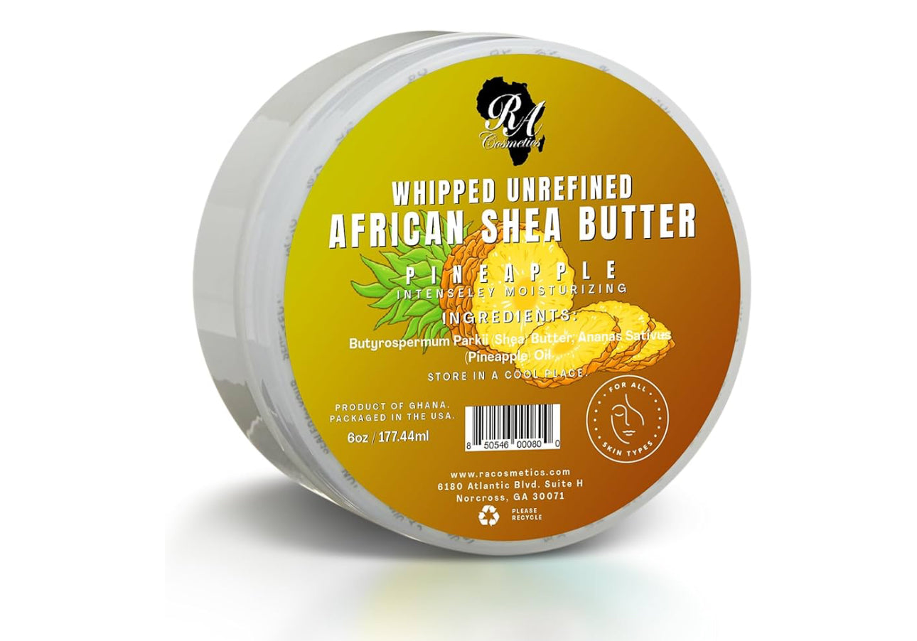 Pineapple Whipped Shea Butter  - 6oz | 100% Pure and Natural African Shea Butter*