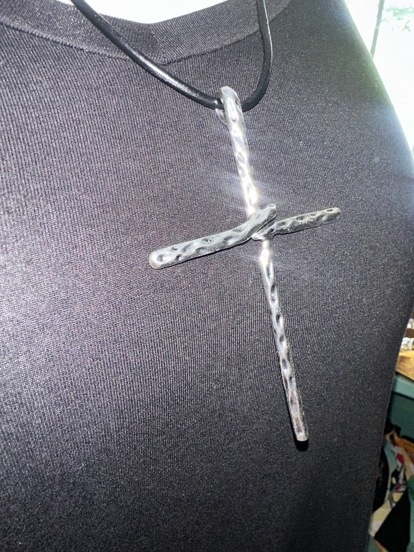 Silver Cross "Beloved" Necklace