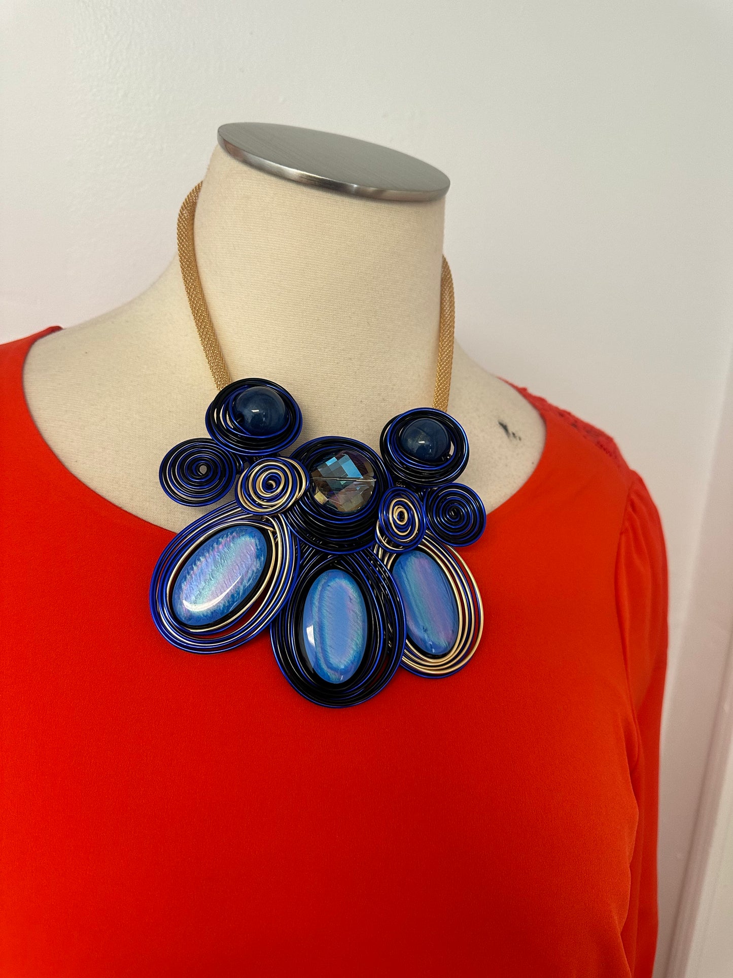 Life of the Party Blue Necklace Set