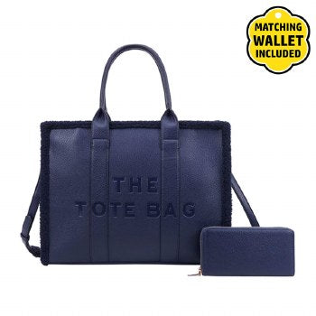 Navy Tote - Large Lux Size