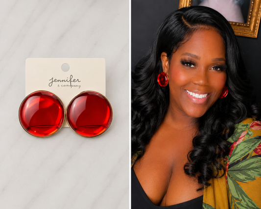 Ruby Glow Statement Earrings ❤️✨